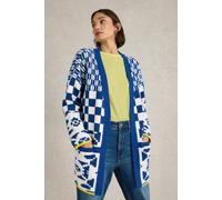 White Stuff Geo Mix Cardi Blue Multi size M | Cardigans Outlet | Women | Blue M