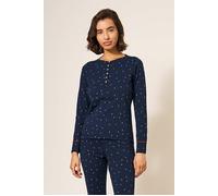 White Stuff Geo Printed Henley Pj Top Navy size S | Pyjamas Outlet | Women | Blue