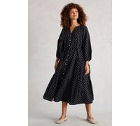 White Stuff Gina Midi Dress Black Multi size 14 REGULAR | Midi Dresses Outlet | Women | Black 14 REGULAR