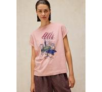 White Stuff Gina Streets of Paris Graphic Tee DUSKY PINK SIZE 10