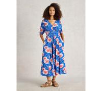 White Stuff Hazel Bias Cut Dress BLUE MULTI SIZE 10