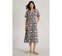 White Stuff Iris Linen Dress Ivory Print size 8 REGULAR | Midi Dresses Outlet | Women | White 8 REGULAR