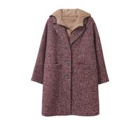 White Stuff Izzy Tweed Coat Plum size 20 | Single Breasted Coats Outlet | Women | Magenta 20