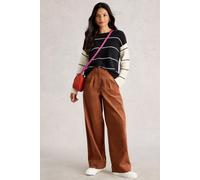 White Stuff Jana Stripe Jumper Black Multi size 10 | Sweaters Outlet | Women | Black 10