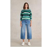 White Stuff Jana Stripe Jumper Green Multi size 6 | Knitted Sweaters Outlet | Women | Green 6