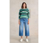 White Stuff Jana Stripe Jumper Green Multi size 8 | Knitted Sweaters Outlet | Women | Green 8