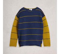 White Stuff Jana Stripe Jumper Navy Multi Size 8