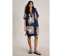White Stuff June Linen Dress Navy Print size 12 REGULAR | Mini Dresses Outlet | Women | White 12 REGULAR