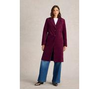 White Stuff Kamila Velvet Coat Dark Plum size 6 PETITE | Single Breasted Coats Outlet | Women | Magenta 6 PETITE