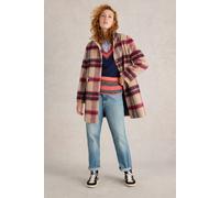 White Stuff Karla Check Coat Plum Multi size 20 REGULAR | Single Breasted Coats Outlet | Women | Magenta 20 REGULAR