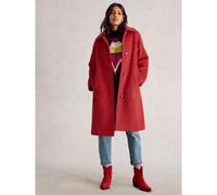 White Stuff Kelsey Wool Blend Coat BRIGHT RED SIZE 18