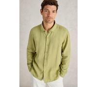 White Stuff Keswick Ls Linen Shirt Mid Green size L | Formal Shirts Outlet | Men | White L
