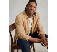 White Stuff Keswick Regular Fit Pure Linen Shirt Sand