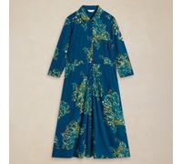 White Stuff Ladies Rua Jersey Dress Teal Print