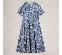 White Stuff Leah Jersey Dress Blue Multi Size 14