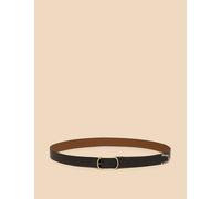 White Stuff Leather Reversible Belt Black