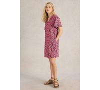 White Stuff Lindsay Linen Blend Dress Pink Print size 12 REGULAR | Midi Dresses Outlet | Women | White 12 REGULAR