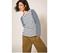 White Stuff Long Sleeve Weaver Tee Blue size 6 | Longsleeves Outlet | Women | Blue 6