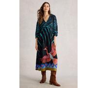 White Stuff Lucy Midi Dress Black Multi size 12 REGULAR | Midi Dresses Outlet | Women | Black 12 REGULAR