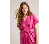 White Stuff Marianne Linen Blend Dress Bright Pink size 22 REGULAR | Midi Dresses Outlet | Women | White 22 REGULAR