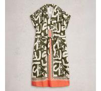 White Stuff Marianne Linen Blend Dress Natural Print