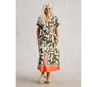 White Stuff Marianne Linen Dress NATURAL MULTI SIZE 10