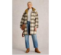 White Stuff Marlowe Reversible Check Coat Ivory Multi size 8 | Single Breasted Coats Outlet | Women | White 8