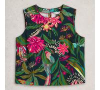 White Stuff Matilda Linen Vest Green Print