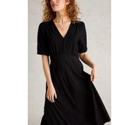 White Stuff Megan Broderie Jersey Dress Pure Black size 8 REGULAR | Midi Dresses Outlet | Women | Black 8 REGULAR