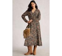 White Stuff Megan Jersey Dress Black Multi size 14R | Midi Dresses Outlet | Women | Black 14R