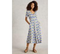 White Stuff Megan Jersey Dress Blue Print size 14R | Midi Dresses Outlet | Women | Blue 14R