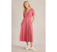 White Stuff Megan Jersey Dress Coral Multi size 14 REGULAR | Midi Dresses Outlet | Women | Orange