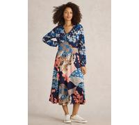 White Stuff Megan Jersey Dress Navy Multi size 10 REGULAR | Midi Dresses Outlet | Women | Blue 10 REGULAR