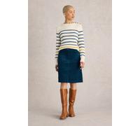 White Stuff Melody Organic Cord Skirt Mid Teal size 6 | Midi Skirts Outlet | Women | Cyan 6
