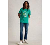 White Stuff Men's Graphic Tee TEAL MULTI EXTRA SMALL