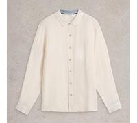 White Stuff Mens Keswick Long Sleeve Linen Shirt Brilliant White