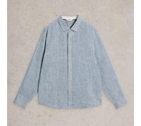 White Stuff Mens Keswick Long Sleeve Linen Shirt Chambray Blue