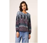 White Stuff Mila Top Navy Multi size 8 | Blouses Outlet | Women | Blue 8
