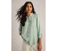 White Stuff Misha Utility Shirt Light Green size 6 | Button-Down Shirts Outlet | Women | Green 6