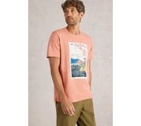 White Stuff Mountain Graphic Tee Pink Print size M | Print T-Shirts Outlet | Men | Pink M