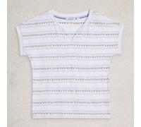 White Stuff Nelly Embroidered T-Shirt White Multi