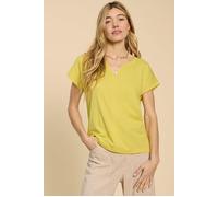 White Stuff Nelly Notch Neck Tee Bright Yellow size 14 | T-shirts Outlet | Women | Yellow 14