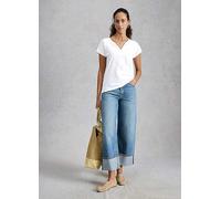 White Stuff Nelly Notch Neck Tee White