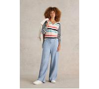 White Stuff Nelly Stripe Ls Tee Natural Multi size 14 | Longsleeves Outlet | Women 14