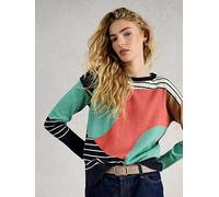 White Stuff Olive Abstract Jumper, Navy, Size 14, Women Navy