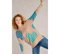 White Stuff Olive Heart Jumper Natural Multi size 10 | Sweaters Outlet | Women 10
