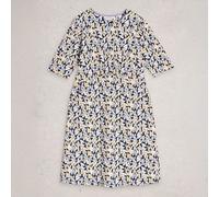 White Stuff Olivia Jersey Dress Blue Print
