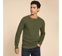 White Stuff Organic Attadale Crew Neck Jumper - Khaki