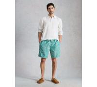 White Stuff Palm Geo Swim Shorts Green Mix