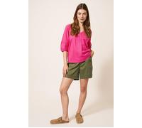 White Stuff Phoebe Jersey Mix Top Bright Pink size 22 | T-shirts Outlet | Women | Pink 22